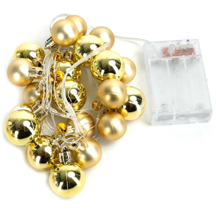 Aigostar - LED reťaz 20xLED/3xAA 2 m teplá biela