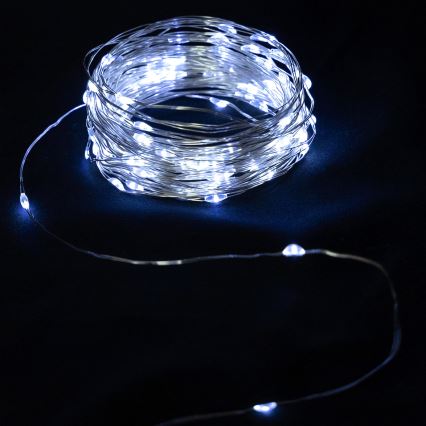 Aigostar - LED reťaz 40xLED/2x3V 4m studená biela