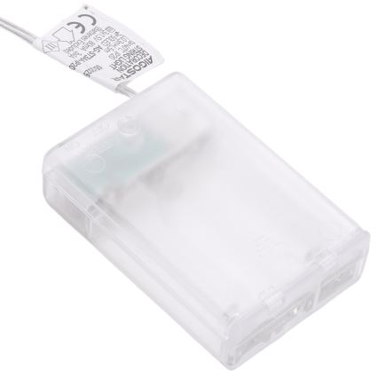 Aigostar - LED  reťaz 50xLED/3xAA 5 m teplá biela strieborná