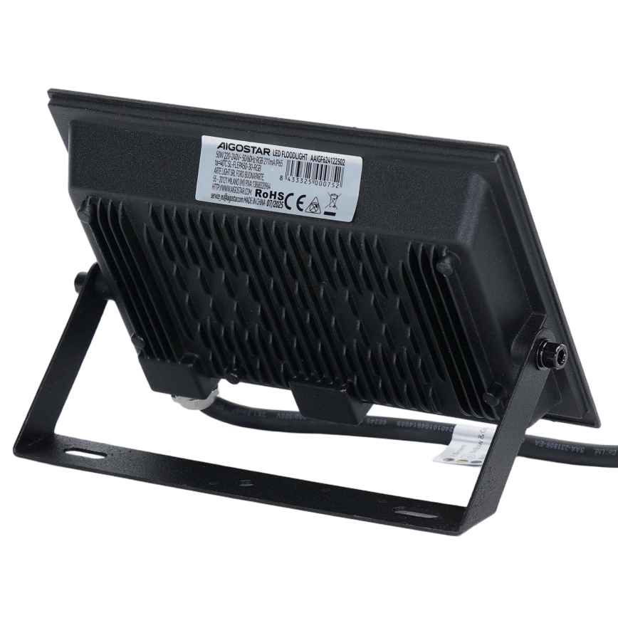 Aigostar - LED RGB reflektor 50 W, 230 V, IP65 s diaľkovým ovládaním