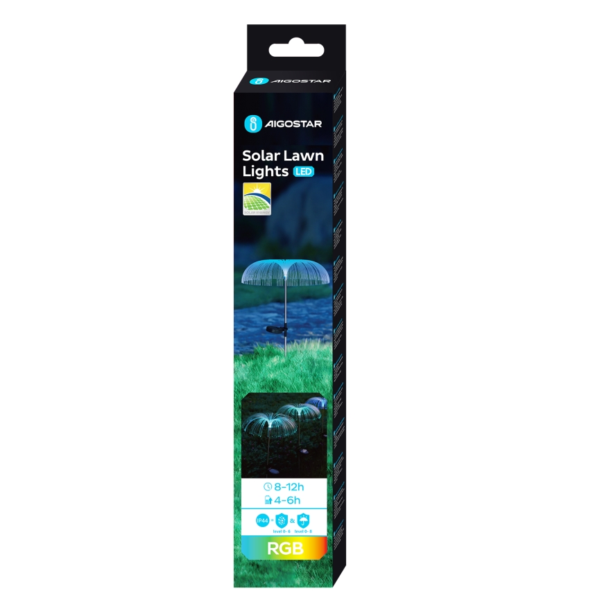 Aigostar - LED RGB Solárna dekoračná lampa LED/0,03W/1,2V 300 mAh 70cm IP44