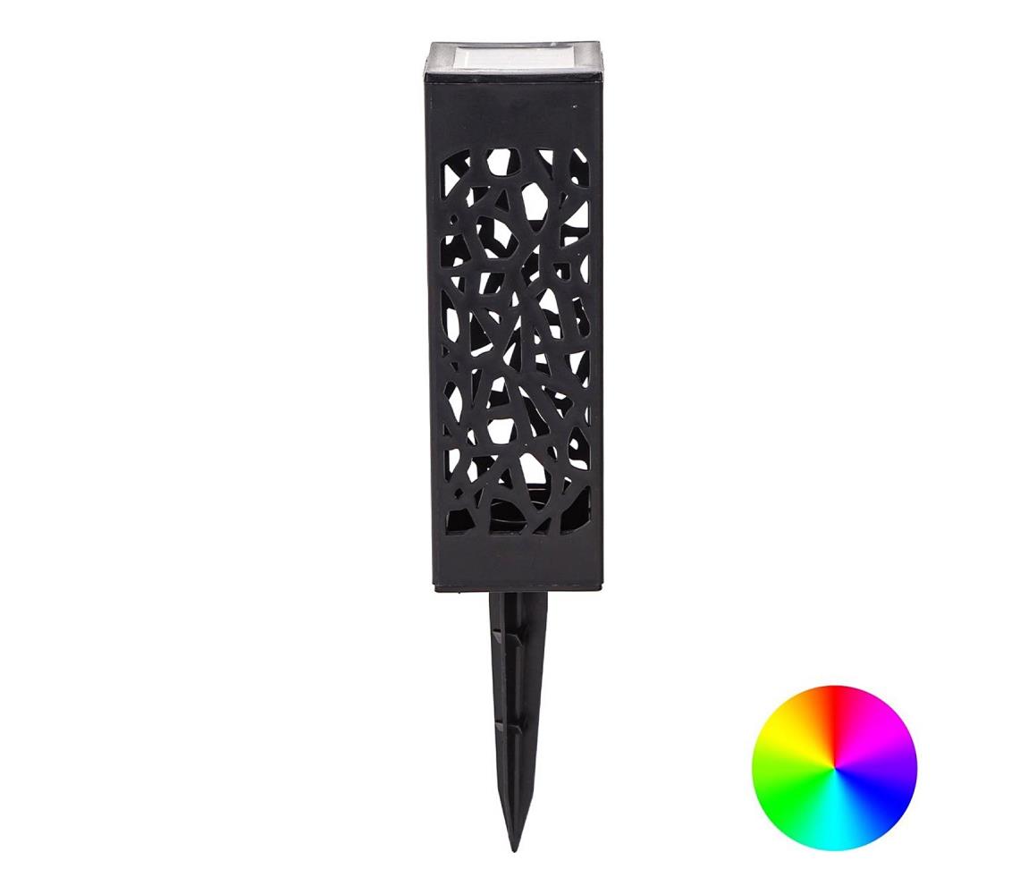 B.V. - LED RGB Solárna lampa LED/0,006W/1,2V 28,5cm čierna IP44