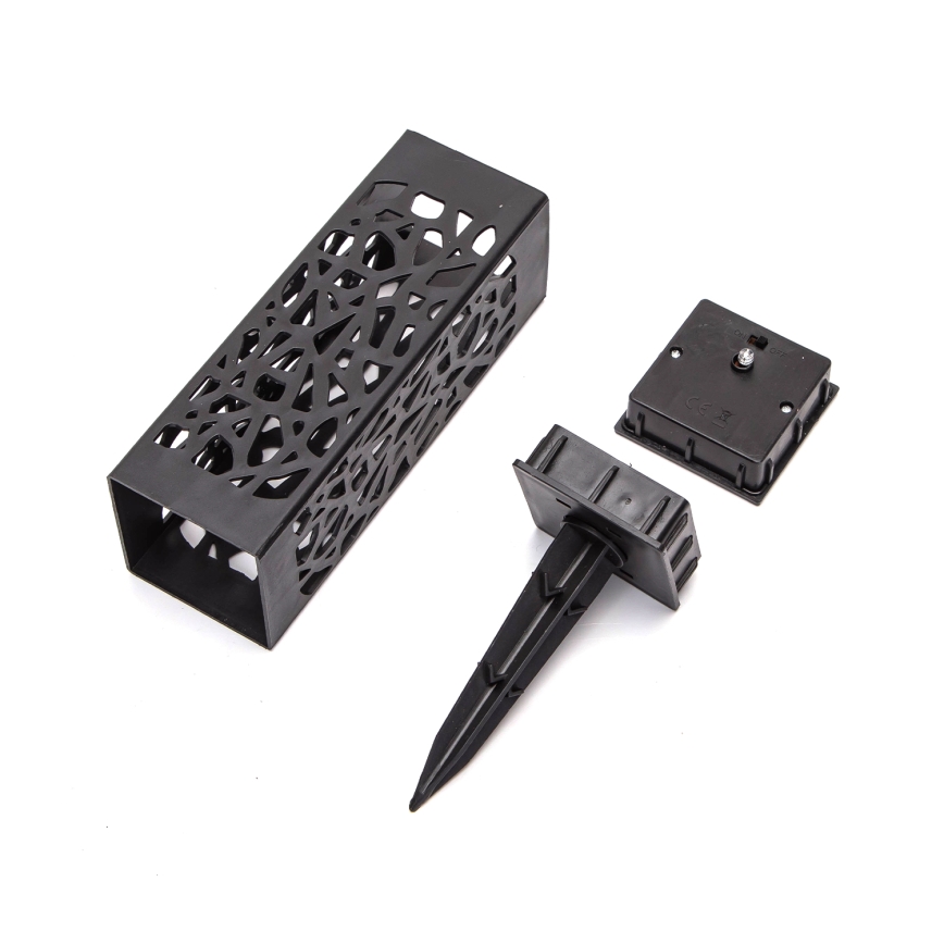 Aigostar - LED RGB Solárna lampa LED/0,006W/1,2V 28,5cm čierna  IP44 100 mAh