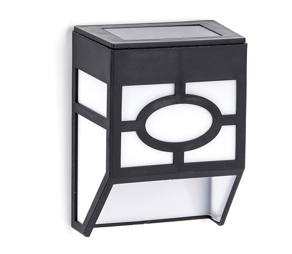 B.V. - LED RGB Solárne nástenné svietidlo LED/0,006W/1,2V IP44 čierna