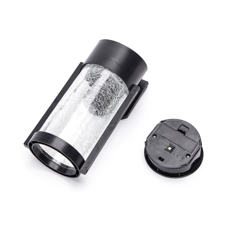 Aigostar - LED RGB Solárne nástenné svietidlo LED/2W/1,2V čierna IP44