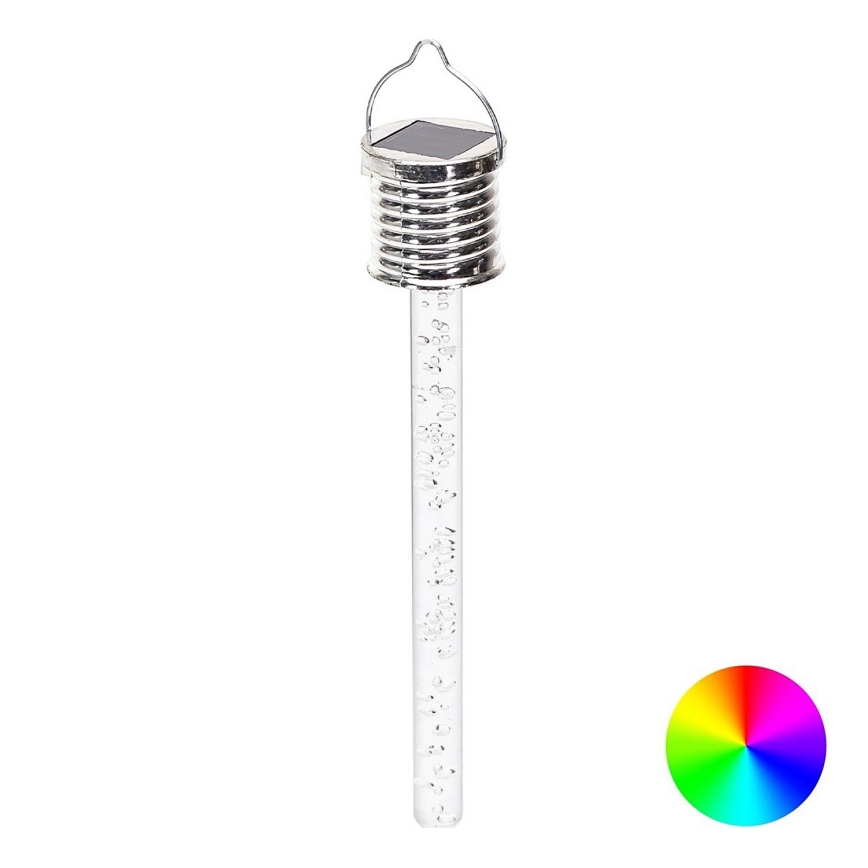 Aigostar - LED RGB Solárne svietidlo LED/0,006W/1,2V 4000 mAh chróm IP44