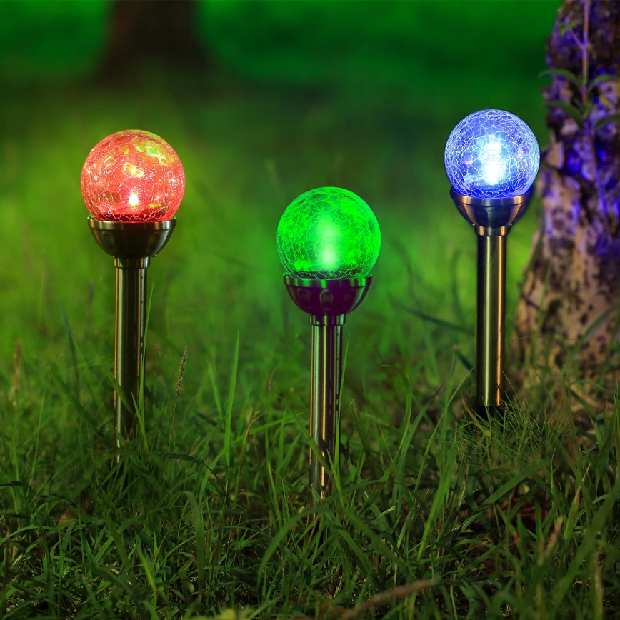 Aigostar - LED RGB Solárne svietidlo LED/0,08W/2V IP44 200 mAh