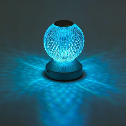 Aigostar - LED RGB Stmievateľná nabíjacia stolná lampa LED/1W/5V 1800mAh 13,5 cm + diaľkové ovládanie