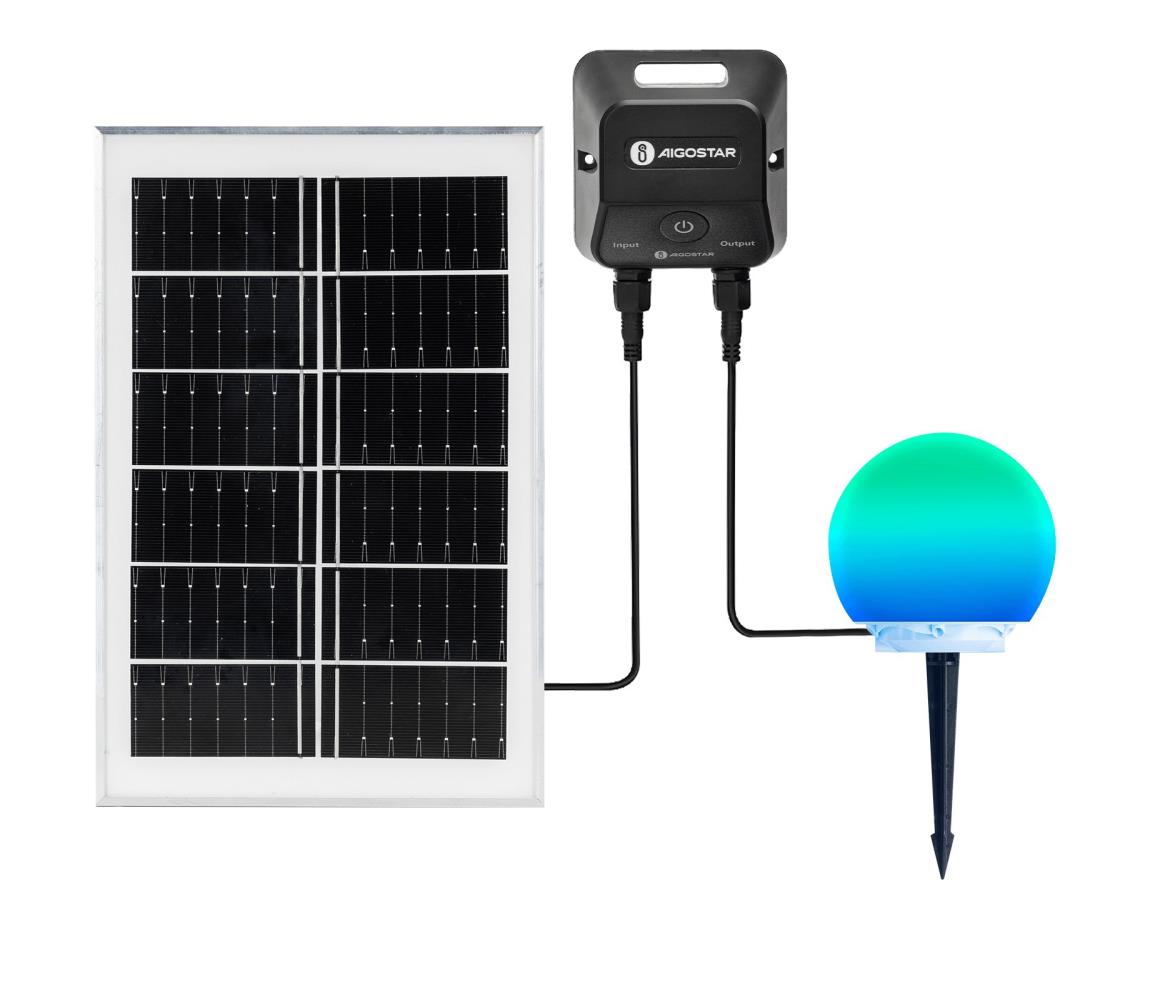 B.V. -LED RGB stmievateľná vonkajšia lampa MESH 20W/3,7V 4000mAh 2700-6500K IP65 priemer 20 cm S1030233V