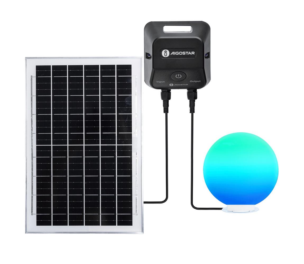 B.V. -LED RGB stmievateľná vonkajšia lampa MESH 35 W/3,7 V 4000 mAh 2700–6500 K IP65 priemer 30 cm S1030233Y