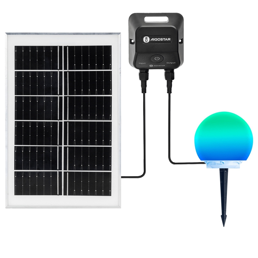 Aigostar - LED RGB Stmievateľná vonkajšia lampa MESH LED/20W/3,7V 4000mAh 2700-6500K IP65 priemer 20 cm