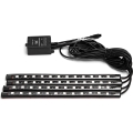 Aigostar - LED RGB stmievateľné pásiky do auta LED/4,5W/5V + diaľkové ovládanie