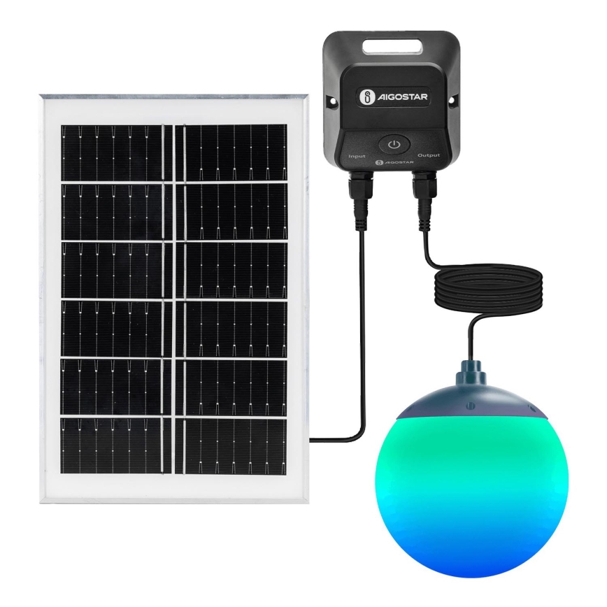 Aigostar - LED RGB Stmievateľný solárny luster MESH LED/20W/3,7V 4000 mAh 2700K-6500K IP65 pr. 15 cm