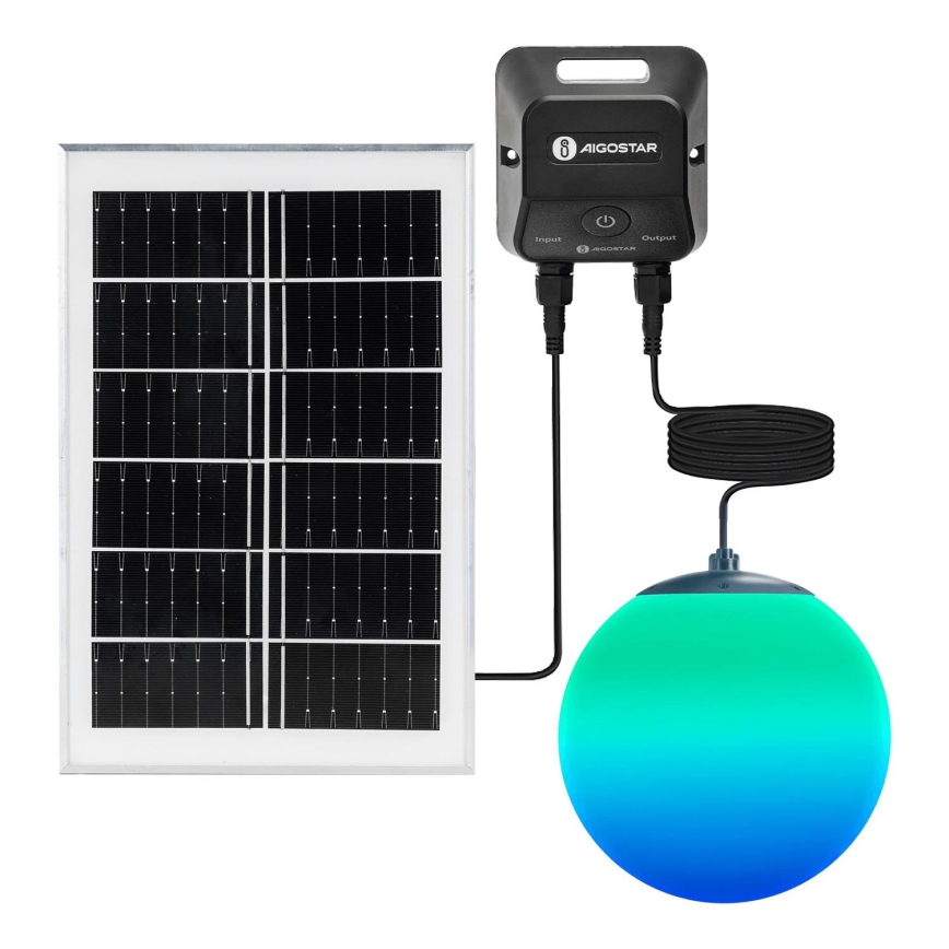 Aigostar - LED RGB Stmievateľný solárny luster MESH LED/20W/3,7V 4000 mAh 2700K-6500K IP65 pr. 20 cm