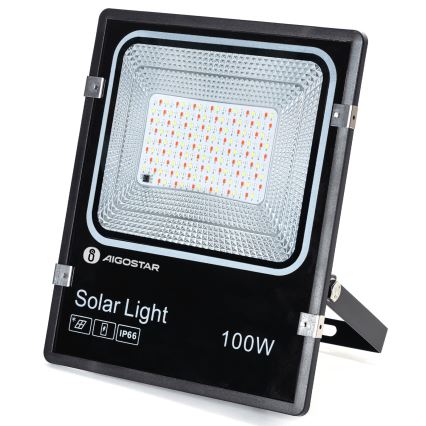 Aigostar - LED RGB Stmievateľný solárny reflektor LED/100W/3,2V IP66 + diaľkové ovládanie