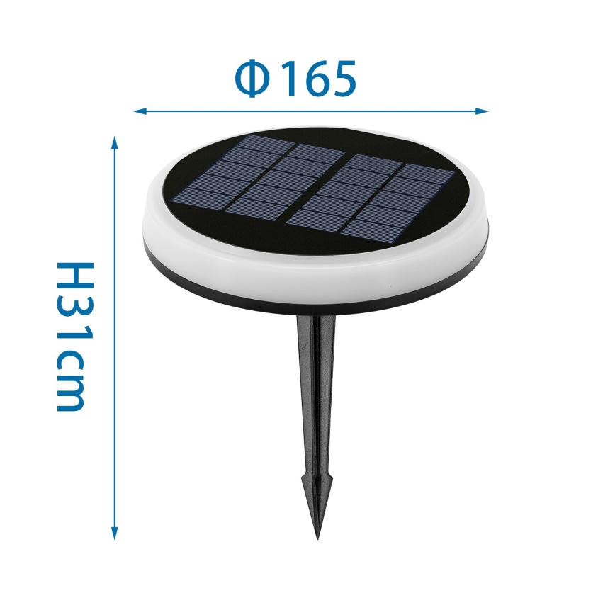 Aigostar - LED RGBIC Solárne svietidlo LED/0,6W/3,7V IP65 2000 mAh