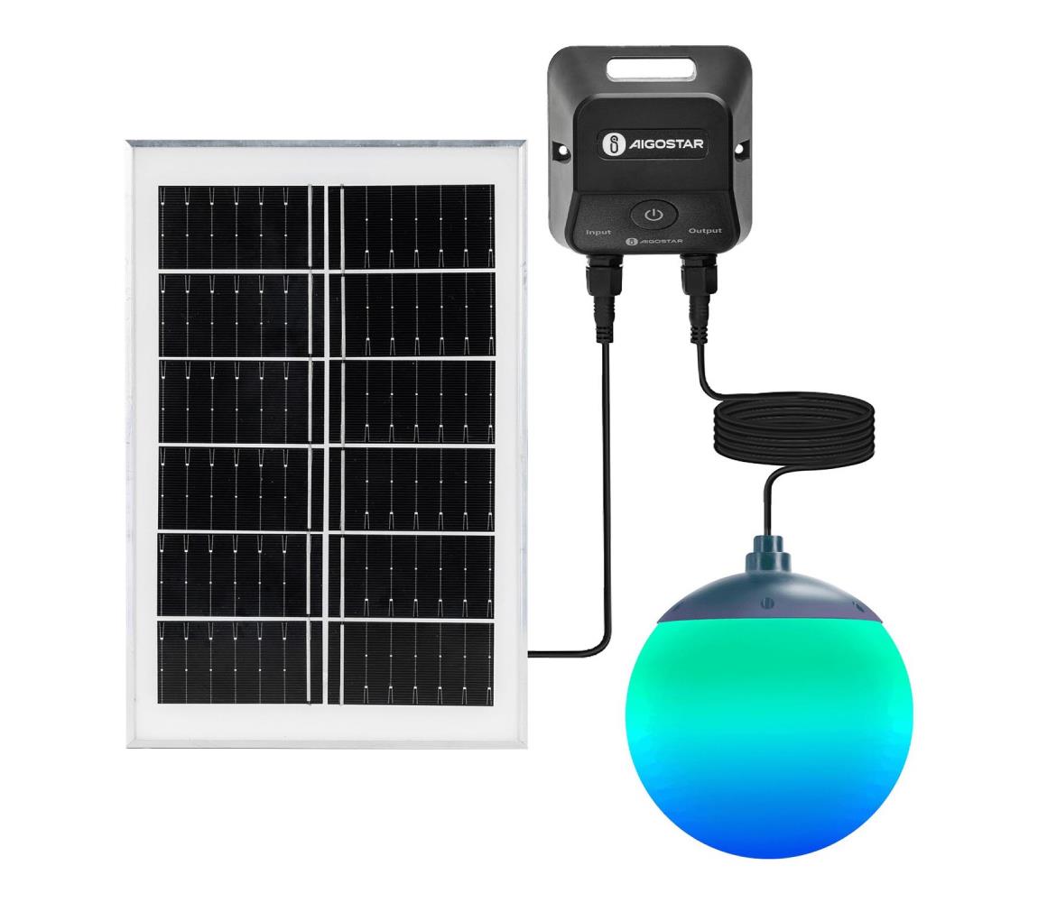 B.V. -LED RGBW Sol luster MESH 20W/3,7V 4000 mAh 2700K-6500K IP65 priemer 15 cm S1030233U