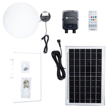 Aigostar - LED RGBW Stmievateľný solárny luster MESH LED/5W/3,7V 8000 mAh 2700K-6500K IP65 pr. 30 cm