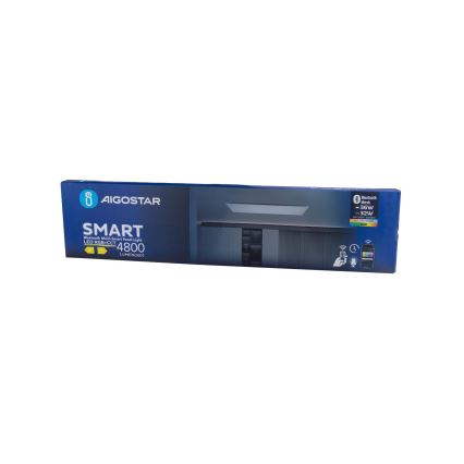 Balenie LED panelového svetla AIGOSTAR SMART s Bluetooth Mesh technológiou, 36W/32W, 4800 lúmenov (RGB+CCT), je zobrazené v interiéri.