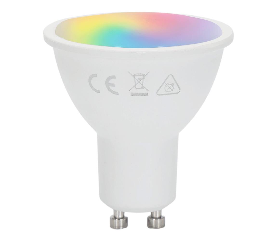 B.V.  - LED RGBW Stmievateľná žiarovka GU10/4,8W/230V 3000K + diaľkový ovládač B101074E3