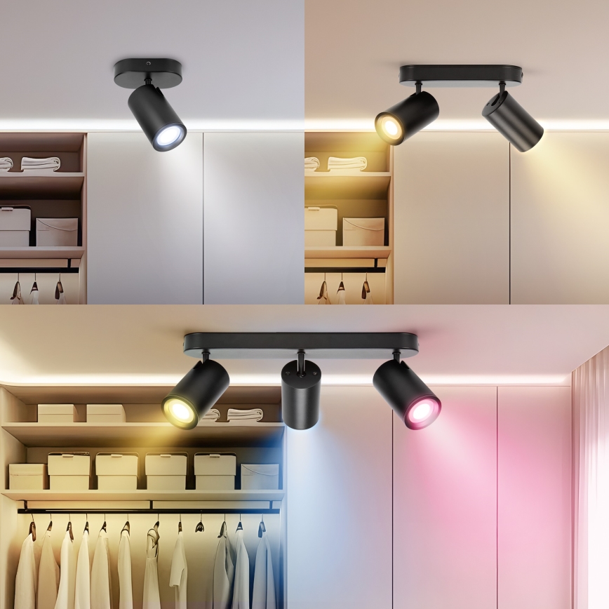 Aigostar - LED RGBW Stmievateľné bodové svietidlo MESH 3xLED/4,9W/230V 2700-6500K biela + diaľkové ovládanie