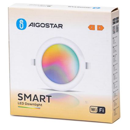 Aigostar - LED RGBW Stmievateľné podhľadové svietidlo LED/9W/230V 2700-6500K pr. 14,5 cm Wi-Fi