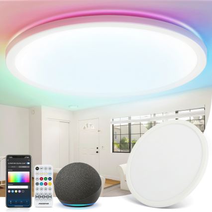 Aigostar - LED RGBW Stmievateľné stropné svietidlo MESH LED/36W/230V 3000-6500K biela + diaľkové ovládanie