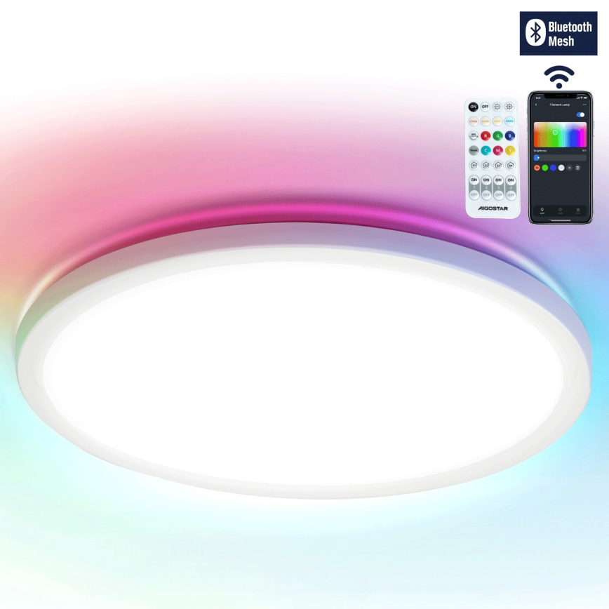 Aigostar - LED RGBW Stmievateľné stropné svietidlo MESH LED/36W/230V 3000-6500K biela + diaľkové ovládanie