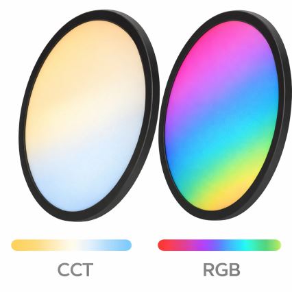 Aigostar - LED RGBW stmievateľné stropné svietidlo MESH LED/24W/230V 3000-6500K čierne + diaľkové ovládanie