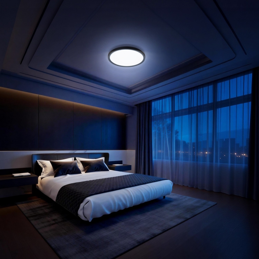 Aigostar - LED RGBW stmievateľné stropné svietidlo MESH LED/24W/230V 3000-6500K čierne + diaľkové ovládanie