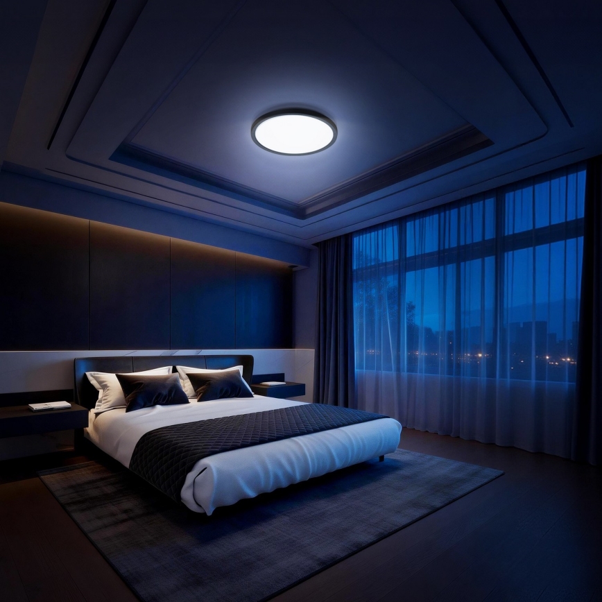 Aigostar - LED RGBW stmievateľné stropné svietidlo MESH LED/36W/230V 3000-6500K čierne + diaľkové ovládanie