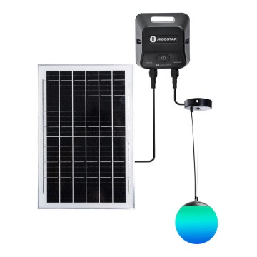 Aigostar - LED RGBW Stmievateľný solárny luster MESH LED/5W/3,7V 8000 mAh 2700K-6500K IP65 priemer 30 cm