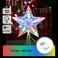 Aigostar - LED RGBY Vianočná dekorácia 10xLED/3xAA hviezda
