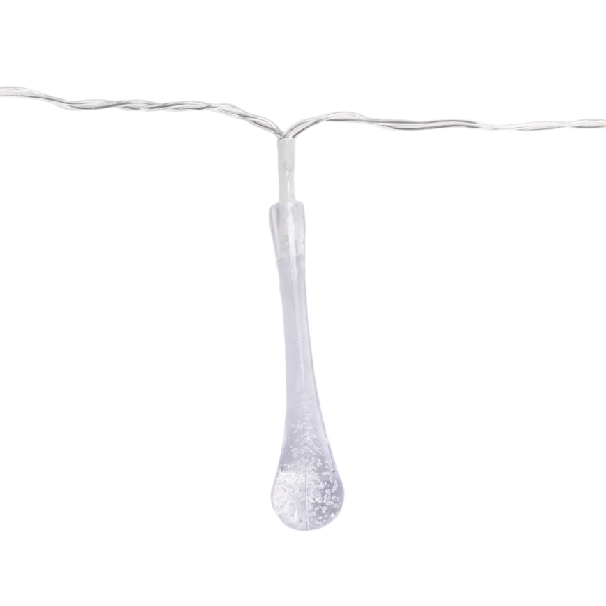 Aigostar - vonkajší LED reťaz 25×LED, 8 režimov, 3×AA, 2,5 m, IP44, viacfarebné kvapky