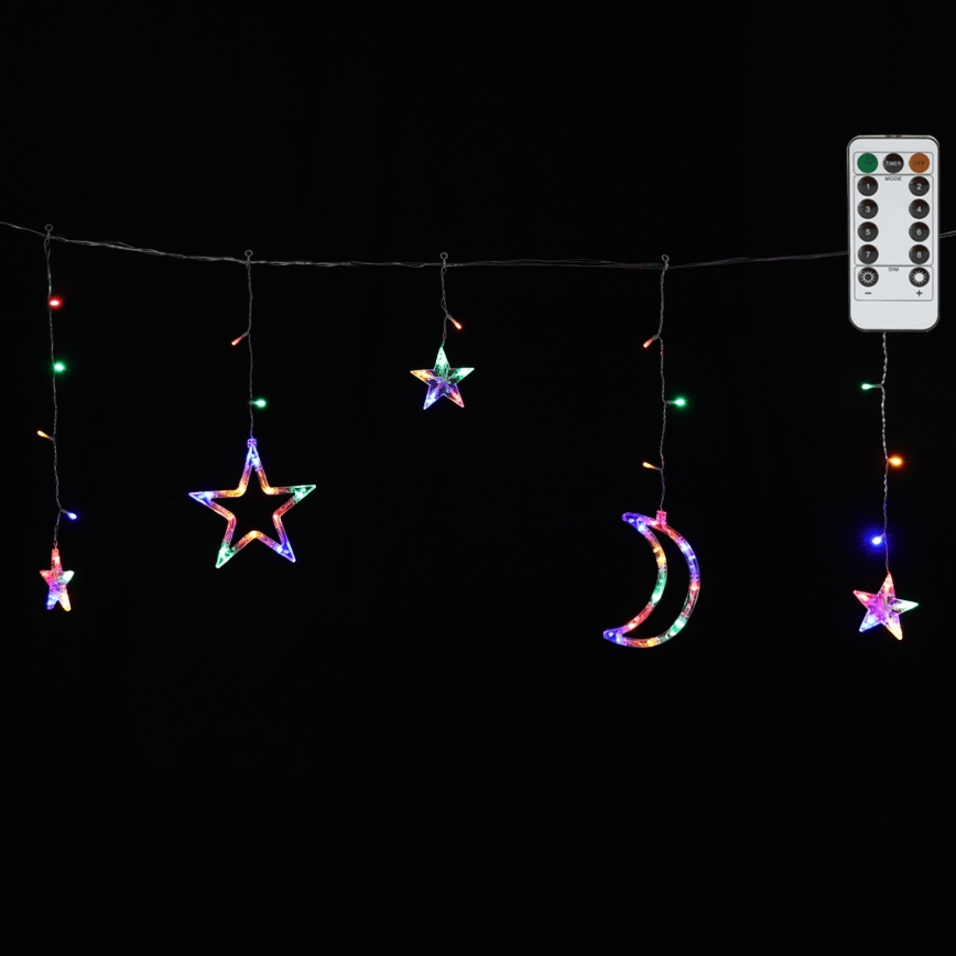 Aigostar - LED RGBY vonkajšia vianočná reťaz 120xLED/8 funkcií 3x0,6m IP44 viacfarebná + diaľkové ovládanie