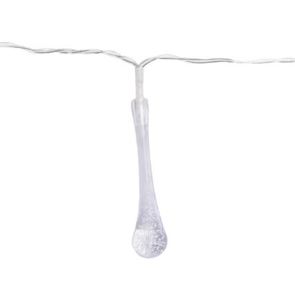 Aigostar - LED vonkajšia vianočná reťaz 25xLED/8 režimov 3xAA 2,5m IP44 viacfarebné kvapky