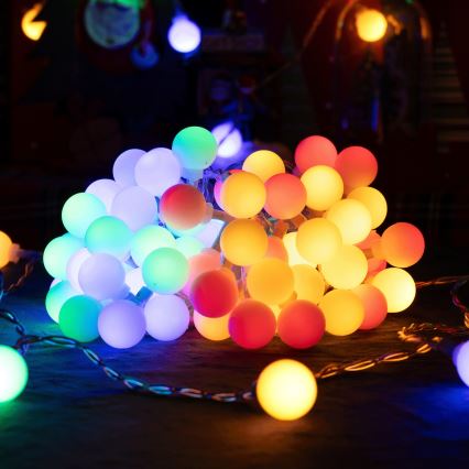 Aigostar - Vonkajší LED dekoračný reťaz 50xLED/8 funkcií 5 m IP44 viacfarebný