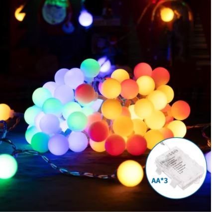 Aigostar - LED RGBY Vonkajšia vianočná reťaz 100xLED/3xAA/8 funkcií 10,3 m IP44