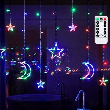 Aigostar - LED RGBY vonkajšia vianočná reťaz 120xLED/8 funkcií 3x0,6m IP44 viacfarebná + diaľkové ovládanie
