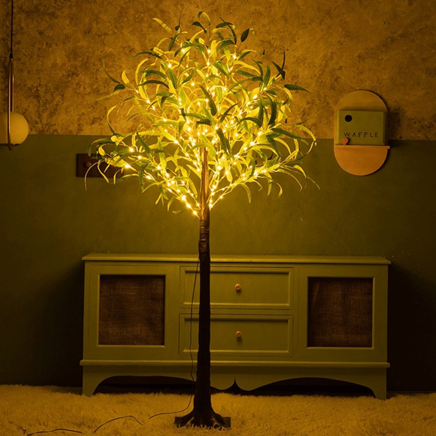 Aigostar - LED Solárna dekorácia 150xLED/3,2m IP65 teplá biela olive