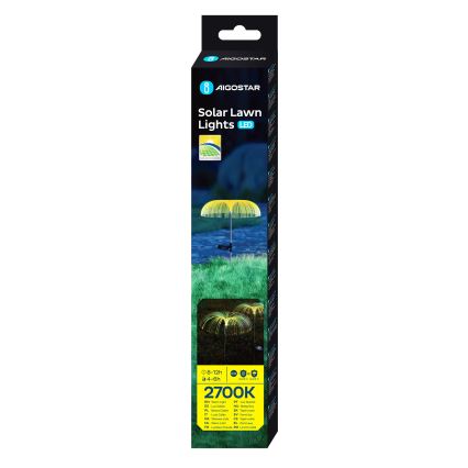Aigostar - LED Solárna dekoračná lampa LED/0,03W/1,2V 70cm 300 mAh 2700K IP44