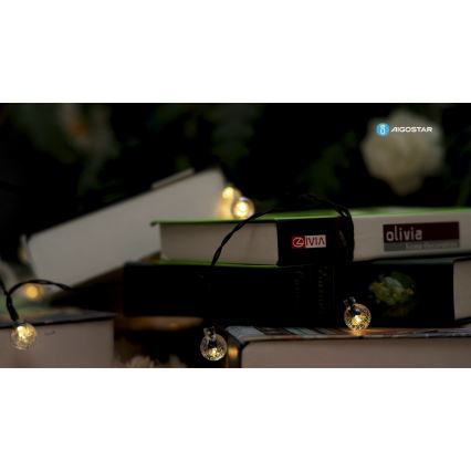 Aigostar - LED Solárna dekoračná reťaz 50xLED/8 funkcií 12m IP65 800 mAh teplá biela