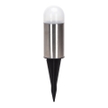 Aigostar - LED Solárna lampa LED/0,006W/1,2V 20cm matný chróm 40 mAh 6500K IP44