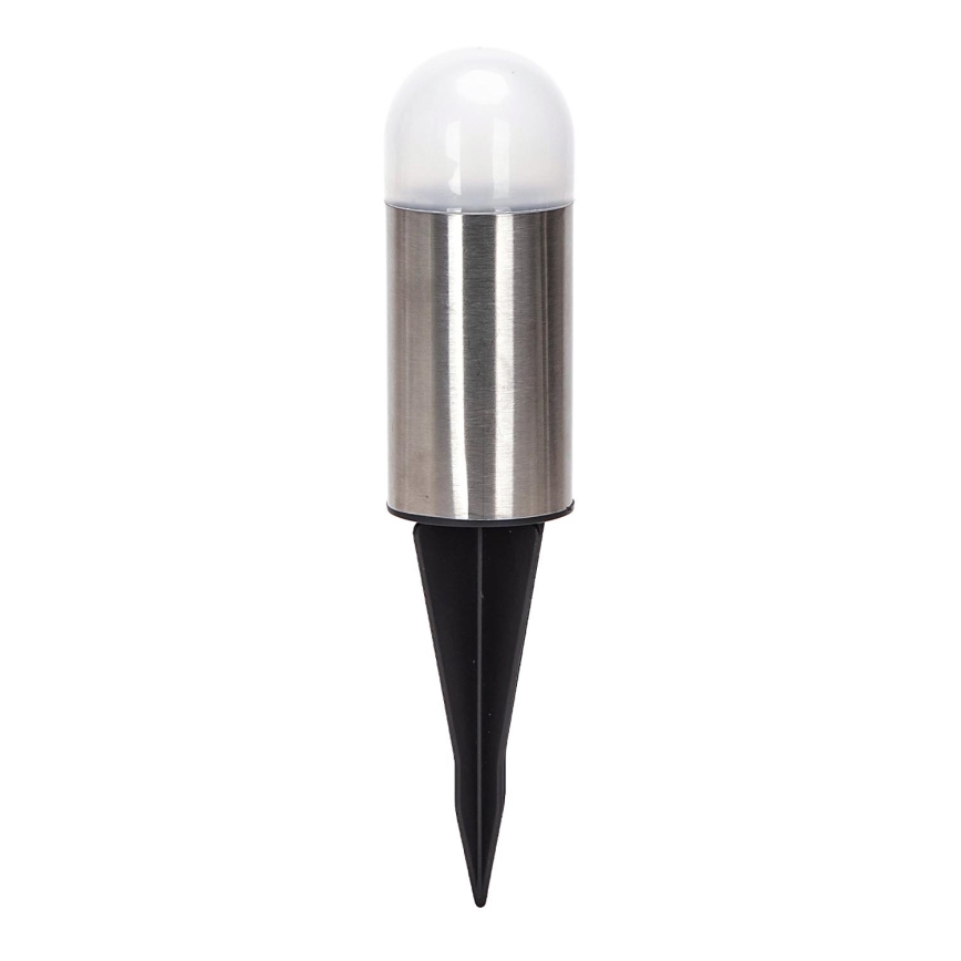 Aigostar - LED Solárna lampa LED/0,006W/1,2V 20cm matný chróm 40 mAh 6500K IP44