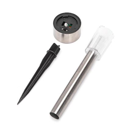 Aigostar - LED Solárna lampa LED/0,006W/1,2V 29,5 cm 40 mAh matný chróm 6500K IP44