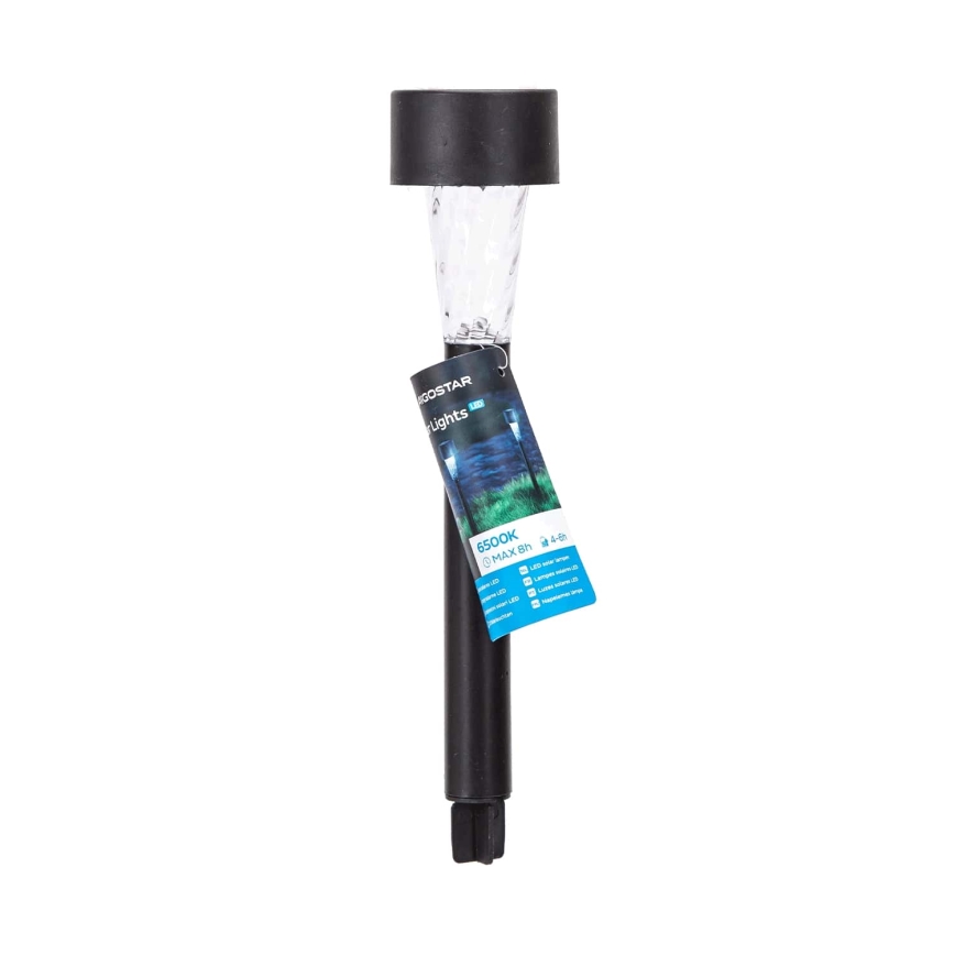 Aigostar - LED Solárna lampa LED/0,006W/1,2V 40 mAh 29,5 cm čierna 6500K IP44