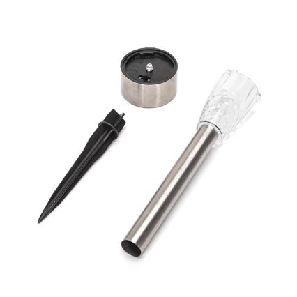 Aigostar - LED Solárna lampa LED/0,006W/1,2V 40 mAh 29,7 cm matný chróm 6500K IP44