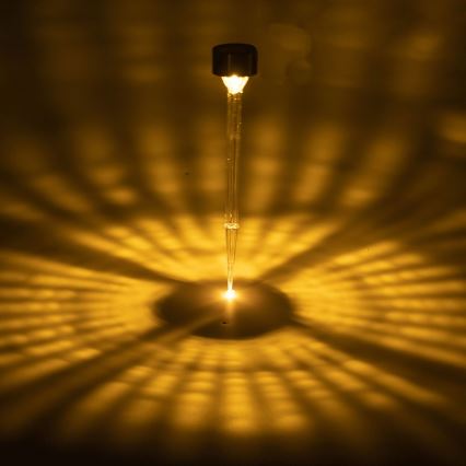 Aigostar - LED Solárna lampa LED/0,006W/1,2V 32cm matný chróm 200 mAh 2700K IP44