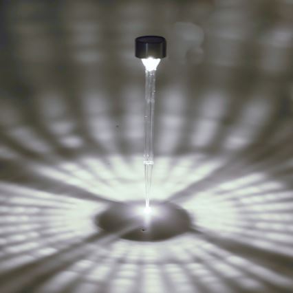 Aigostar - LED Solárna lampa LED/0,006W/1,2V 32cm matný chróm 6500K IP44
