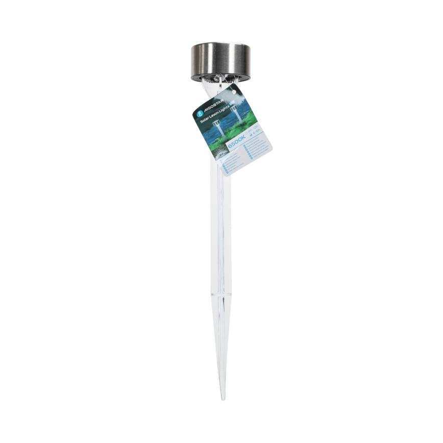 Aigostar - LED Solárna lampa LED/0,006W/1,2V 32cm matný chróm 6500K IP44